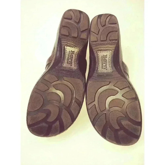 BOC Born Concept Peggy Womans US 8.5 Dark Gray  Leather Slip On Clogs Shoes - Picture 7 of 12